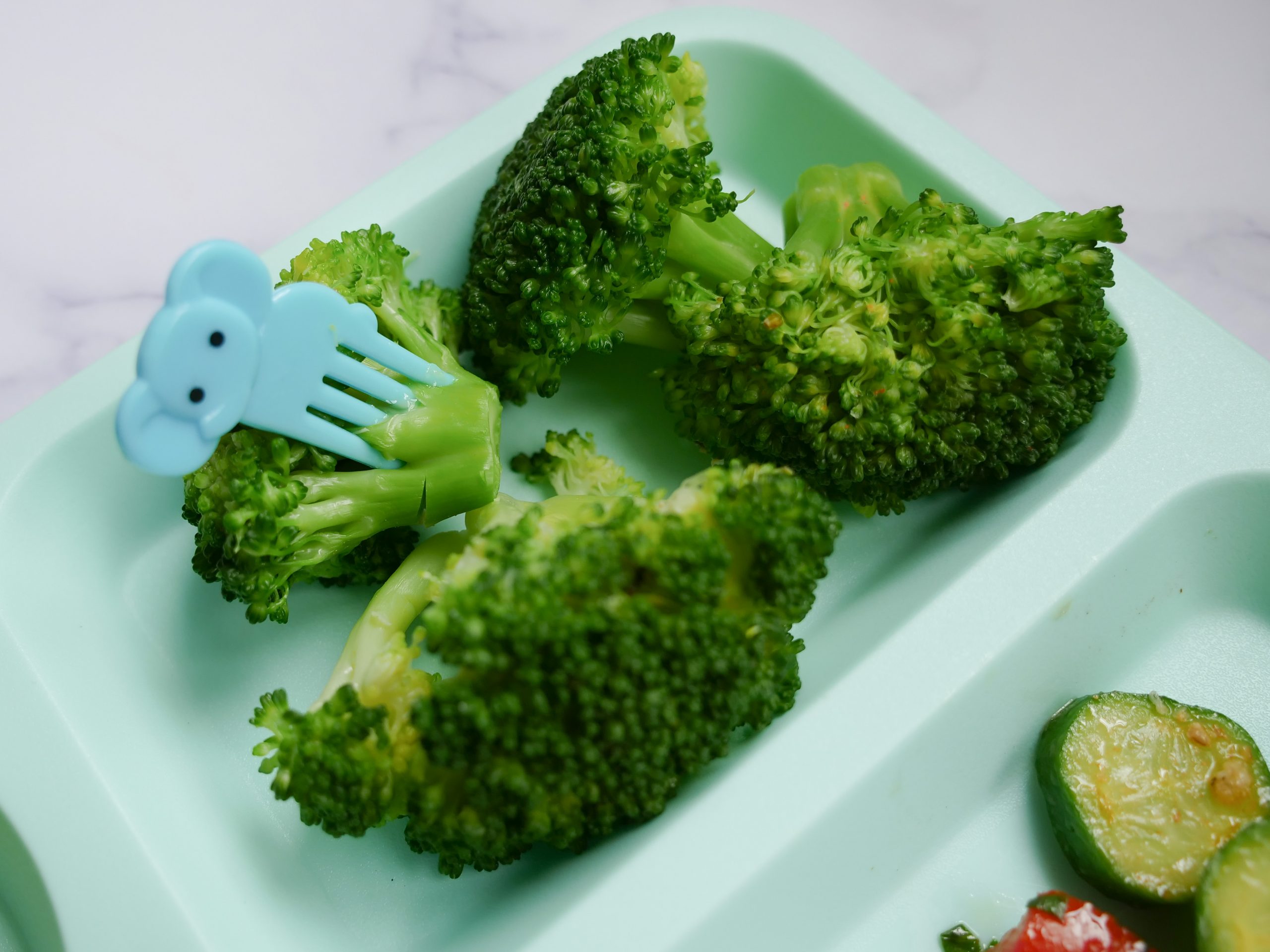 fun utensil on veggies