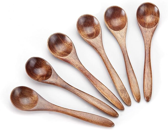 6 wooden spoons